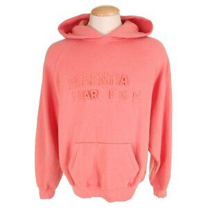 Fear Of God Essentials Cotton-Blend Hoodie Size M Mens Coral AS-IS